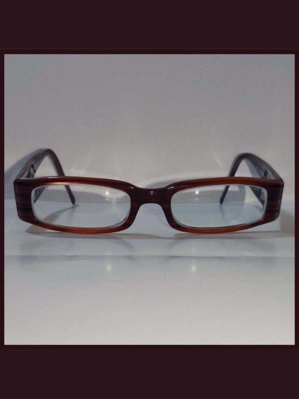 Harve Benard HB554 Eyeglasses Brown / Beige - Wood Look - FRAMES ONLY 50-17-140